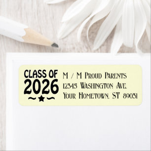 Etiqueta Clase Estrella de 2026 Graduación