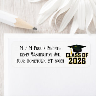 Etiqueta Clase Letterman de 2026 Graduación