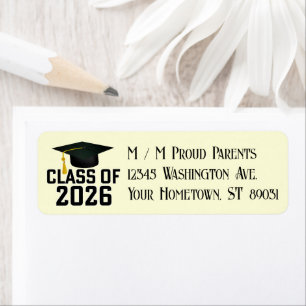 Etiqueta Clase Letterman de 2026 Graduación