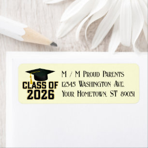 Etiqueta Clase Letterman de 2026 Graduación