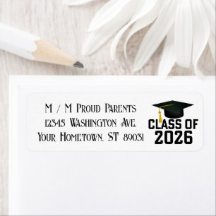 Etiqueta Clase Letterman de 2026 Graduación
