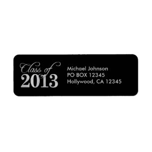 Etiqueta Clase negra y de plata elegante de 2013
