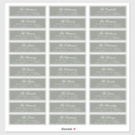 Etiqueta clásica de caligrafía Sage Green Guest Ad