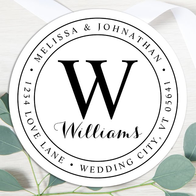 Etiqueta clásica de dirección de retorno de círcul (Subido por el creador)