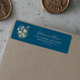 Etiqueta clásica de dirección de retorno de flor s