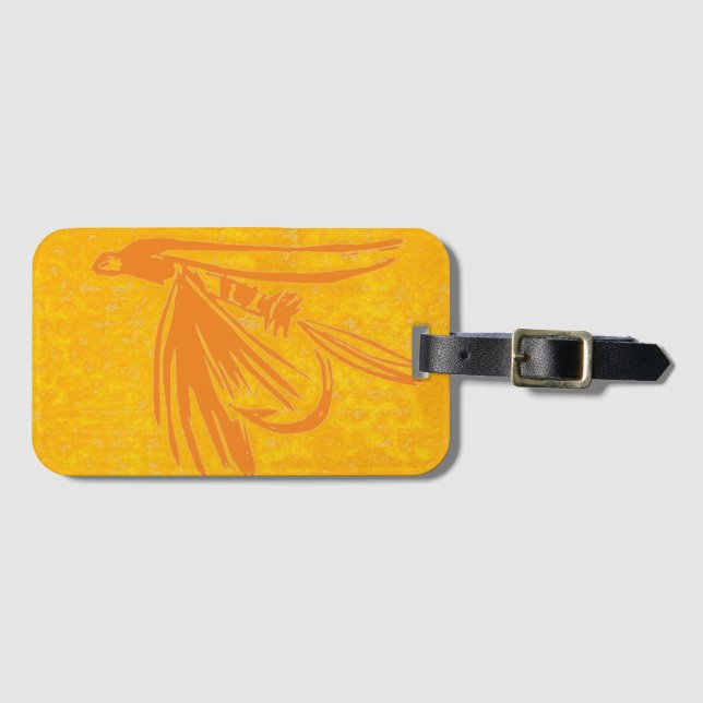 Etiqueta clásica de equipaje de vuelo (Anverso horizontal)