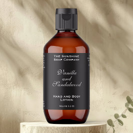 Etiqueta clásica de frasco de cosméticos negros