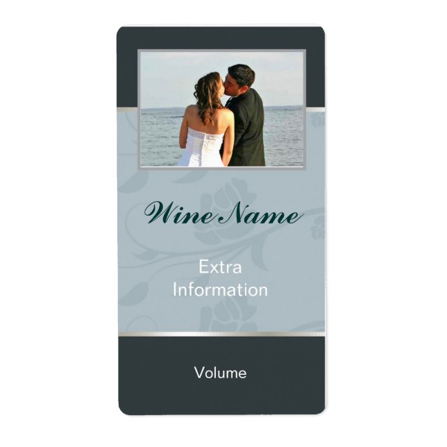 Etiqueta clásica de vino floral (Frente)