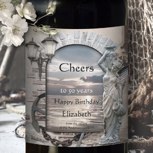 Etiqueta clásica italiana de vino