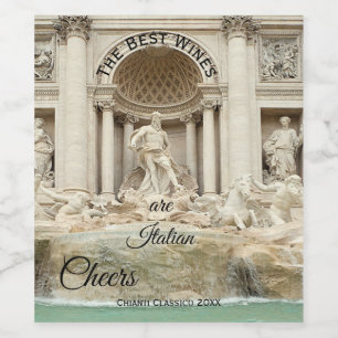 Etiqueta clásica italiana de vinos