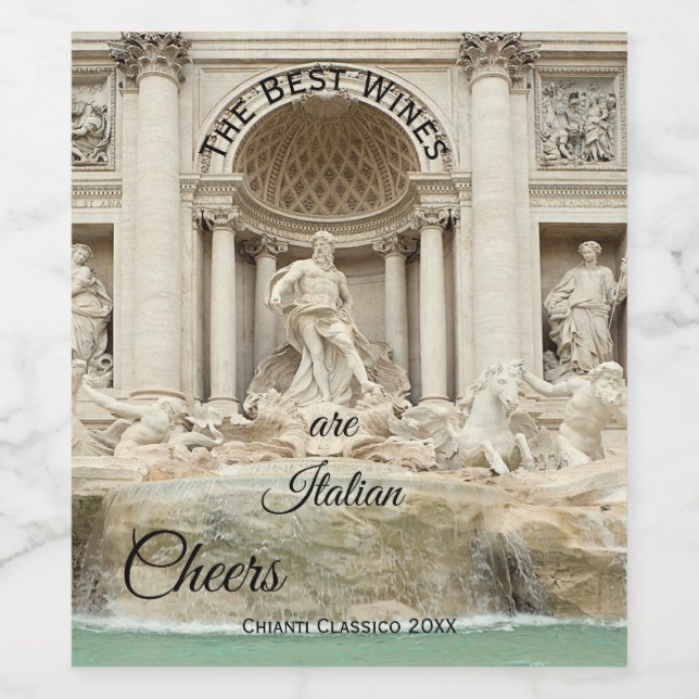 Etiqueta clásica italiana de vinos (Etiqueta única)