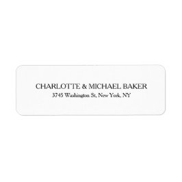 Etiqueta Clásica Minimalista Llanura moderna Nombre de la f