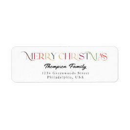Etiqueta Clásica y Colorida Navidad