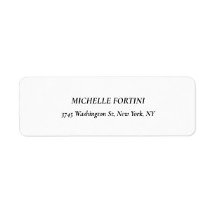 Etiqueta Clásico Blanco Minimalista Plain Elegante Simple