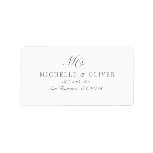 Etiqueta Clásico de caligrafía (Frente)