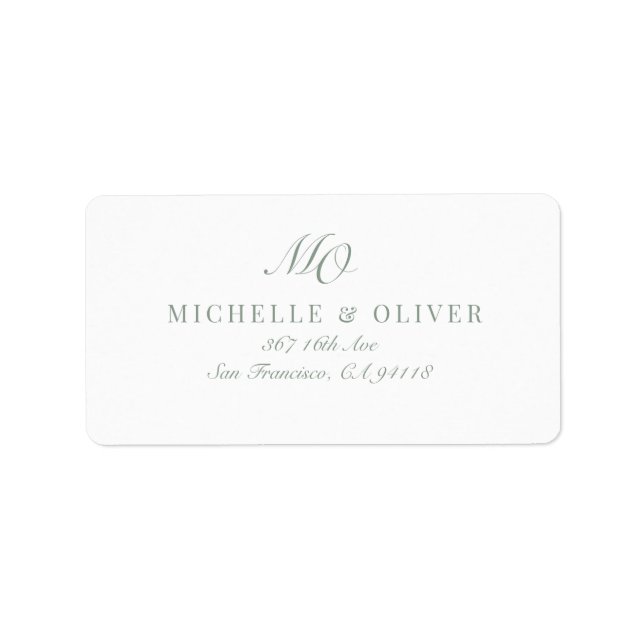 Etiqueta Clásico de caligrafía (Frente)