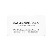 Clásico de estilo sencillo profesional blanco senc