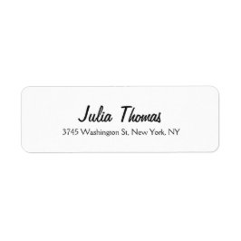 Etiqueta Clásico Elegante Plata Simple Profesional Blanco