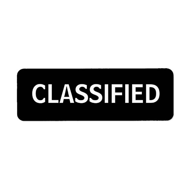 Etiqueta clasificado (Frente)