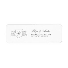 Etiqueta Classic Luxe Monogram Return Address Labels