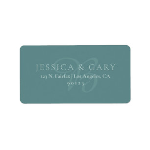 Etiqueta Classy Elegant Teals Return Address