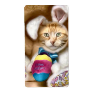 Etiqueta Claude Easter Bunny Holiday Postcard Gift Tags Win
