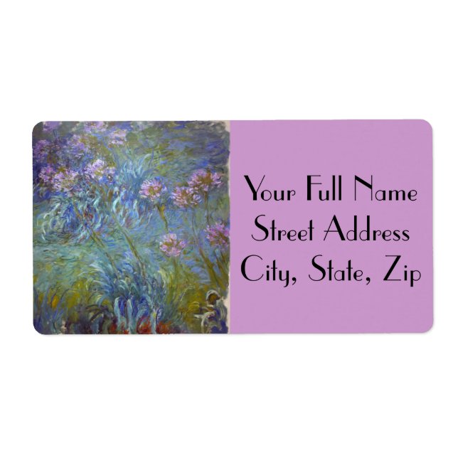 Etiqueta Claude Monet Agapanthus (Frente)