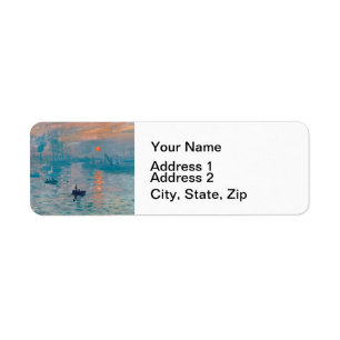 Etiqueta Claude Monet Impression Sunrise French