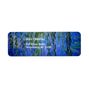 Etiqueta Claude Monet - Nenúfares con sauce llorón