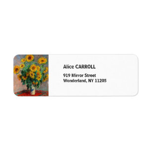 Etiqueta Claude Monet - Ramo de Girasoles