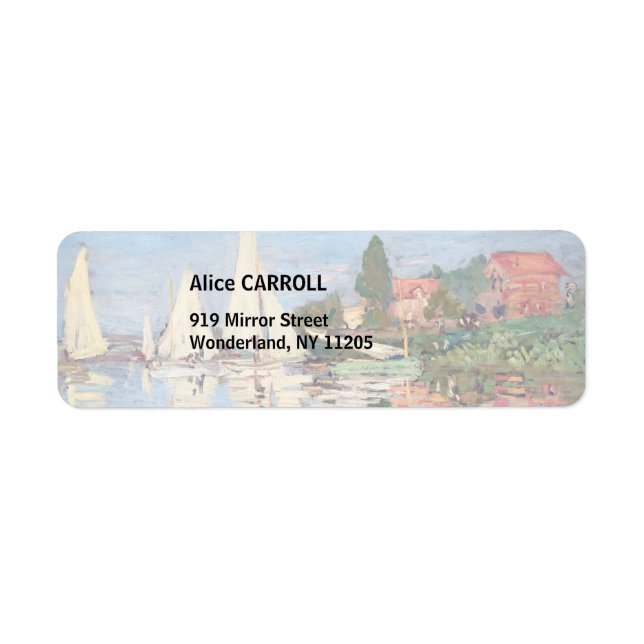 Etiqueta Claude Monet - Regattas en Argenteuil (Frente)
