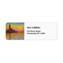 Etiqueta Claude Monet - San Giorgio Maggiore en Dusk