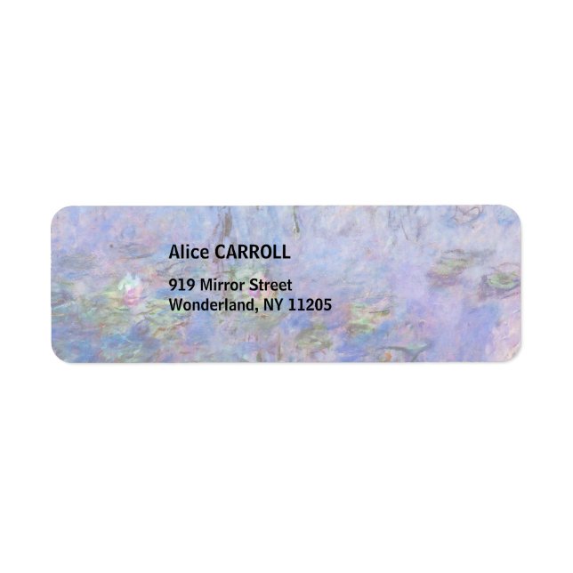 Etiqueta Claude Monet - Water Lilies (Frente)