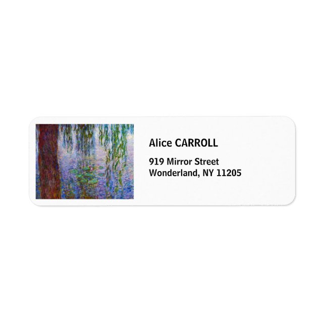 Etiqueta Claude Monet - Water Lilies (Frente)