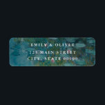 Etiqueta Claude Monet Water Lilies Boda Dirección de Regres<br><div class="desc">Etiqueta moderna de la dirección boda con la pintura de Claude Monet Water Lilies.</div>