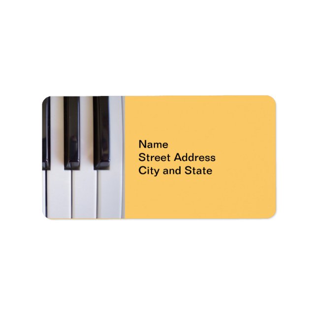 Etiqueta Claves de piano (Frente)