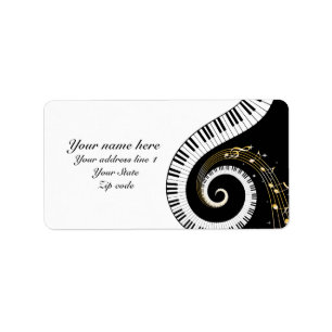 Etiqueta Claves de piano y notas musicales