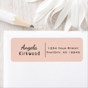 Etiqueta Clean Simple Minimal Informal Casual Blush Pink