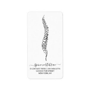 Etiqueta Clínica de quiropráctica terapeuta quiropráctico