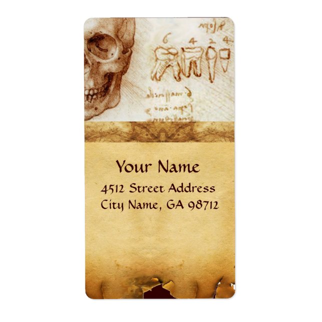 ETIQUETA CLÍNICA DENTAL Y DÉCIMA, DENTISTA (Frente)