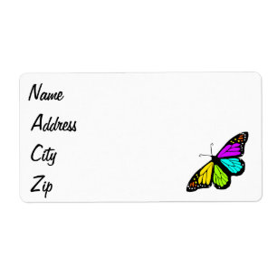 Etiqueta Clíparte de mariposa colorida