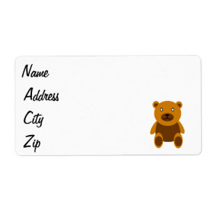 Etiqueta Clíparte de oso de peluche marrón