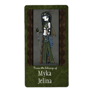 Etiqueta "Cloud Burst" Steampunk Aviatrix Fairy Bookplate
