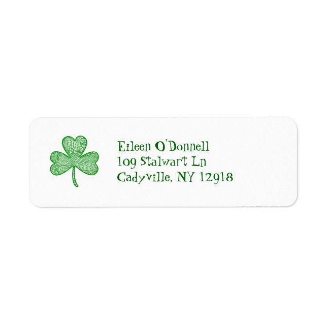 Etiqueta Clover (Frente)