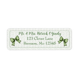 Etiqueta Clover & Bow Día de San Patricio