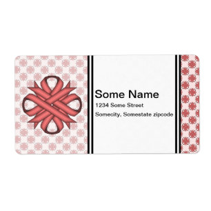Etiqueta Clover Ribbon rosa por Kenneth Yoncich