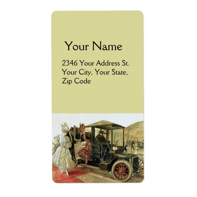 ETIQUETA COCHE RETRO , RESTAURACIÓN AUTOMÁTICA 2 (Frente)