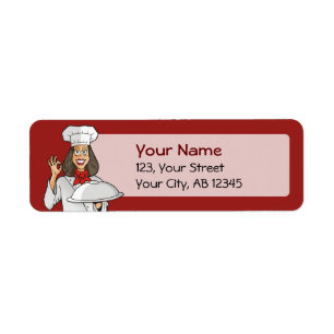 Etiqueta Cocina Femenina De Chef