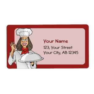 Etiqueta Cocina Femenina De Chef