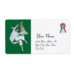 ETIQUETA COCINA ITALIANA FIESTA DE ESPAGUETTI, RESTAURANTE 